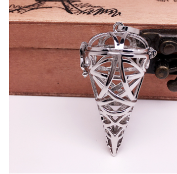 Glass Sphere Locket Necklace with Openable Pendant